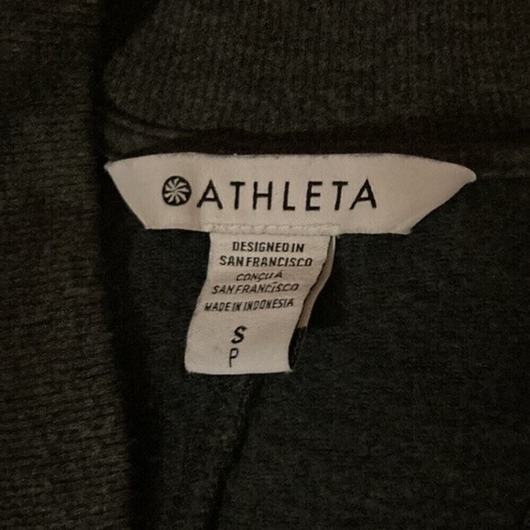 Athleta Coastal Luxe Sweatshirt In Charcoal Grey size small - Picture 2 of 3